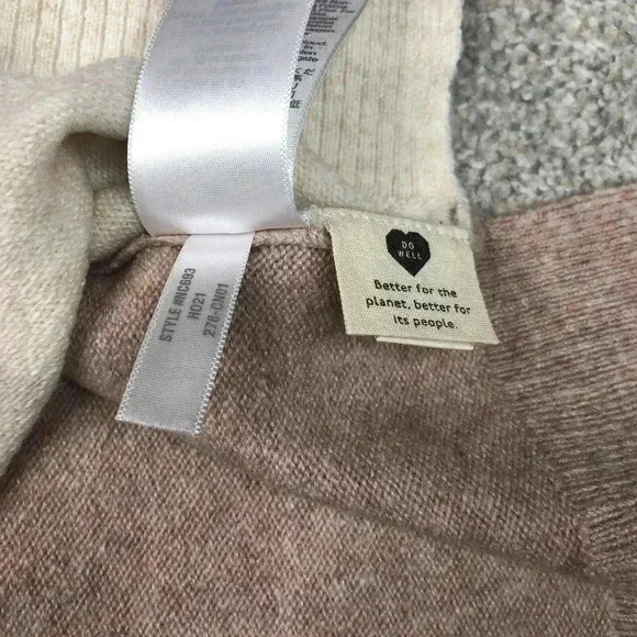 Madewell 2XS Sweater Colorblock Mock Neck Pocket Pullover Redmond Boxy - Picture 8 of 9